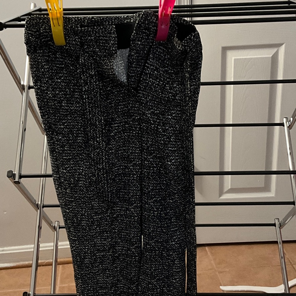 Express Black and White Knit Pants